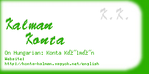 kalman konta business card